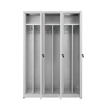 Armadio spogliatoio s/p zincopl. 3 ante cm. 120x40x180H