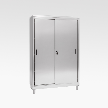 Armadio Inox Ante scorrevoli AISI430 / cm.L.160xP.50xH.200
