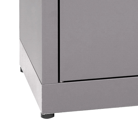 Armadio portaoggetti Zincoplastificato - 2 ante Grigio - Dim. 100x50x80H cm.