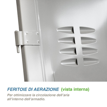 Armadio Spogliatoio per Camici con ripiani cm. L.100xP.45xH.200