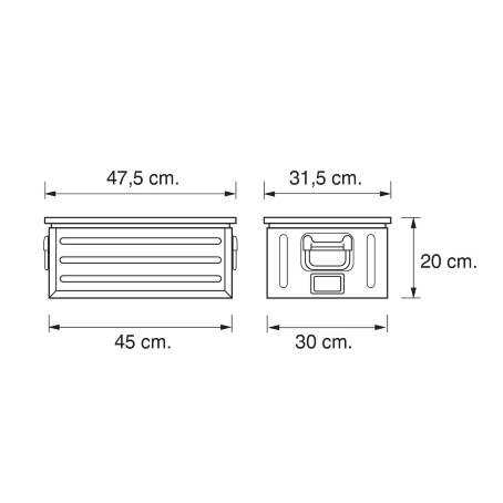 Cassettine minuterie in ferro con supporto / 20 pz / Misura 4