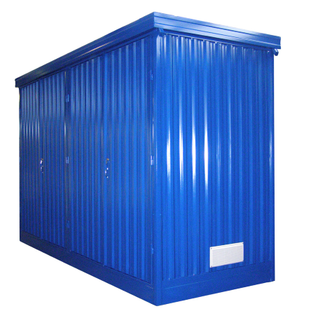 Box in lamiera zincata con vasca di raccolta/ cm. L.517xP.168xH.247
