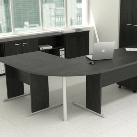 Angolo unione scrivanie ufficio VIRGO / cm. 80x80 ROVERE