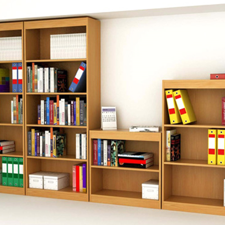Libreria a giorno per ufficio SMART / cm. L.75xP.30xH.70 BIANCO