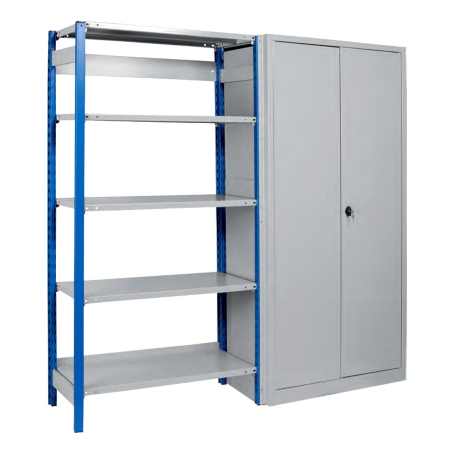 Scaffale ufficio 216 Faldoni - Shelf One - cm. L.300xP.40xH.200 (6 Ripiani)