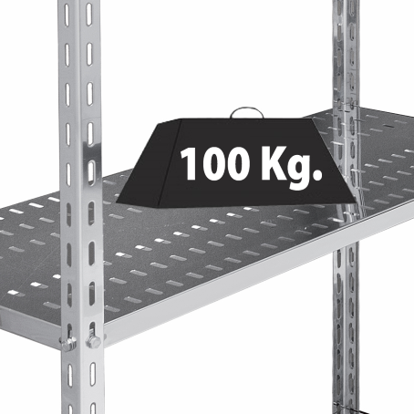 Scaffale Inox-B forato cm. L.120xP.30xH.180 – AGG.