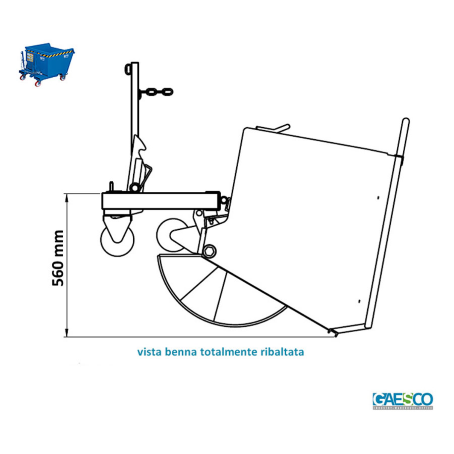 Contenitore - Benna ribaltabile / 300Lt. / Portata 600Kg BUTTI
