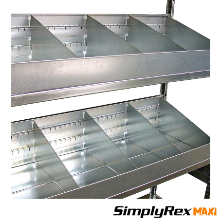 Divisorio a 3 scomparti per ripiani Simplyrex / cm. L.85xP.30