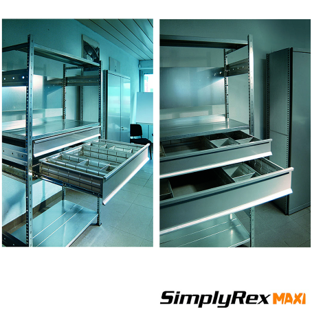Cassetto singolo per scaffalature Simplyrex / cm. L.85xP.50xH.12