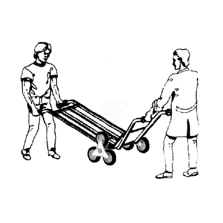 Carrello 2 ruote a doppia impugnatura ruote pneumatiche/ Portata 250Kg