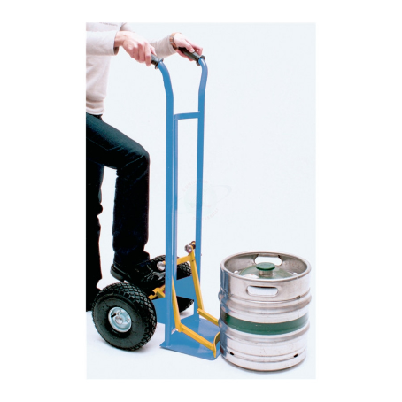 Carrellino trasporto scarica facile ruote pneumatiche / Portata 200Kg