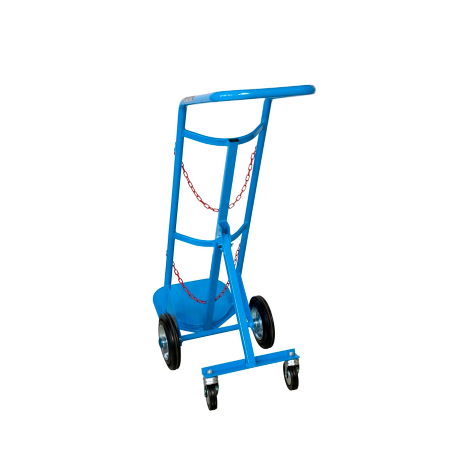 Carrello portabombole monoposto 4 ruote lt.40/50 trasformabile
