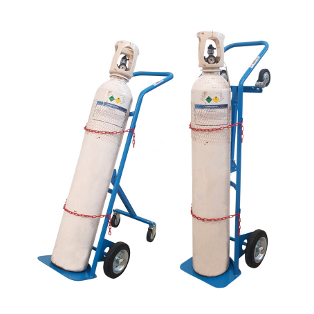 Carrello portabombole monoposto 4 ruote lt.40/50 trasformabile