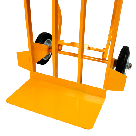 Carrello 2 ruote a doppia impugnatura ruote gomma piena/ Portata 250Kg