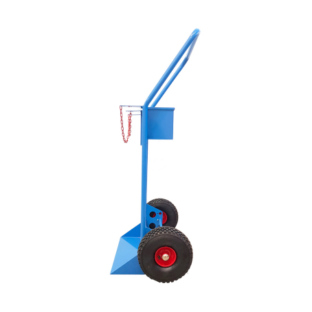 Carrello portabombole biposto lt.40/50 con ruote pneumatiche e maniglione