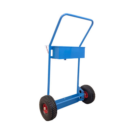 Carrello portabombole biposto lt.40/50 con ruote pneumatiche e maniglione