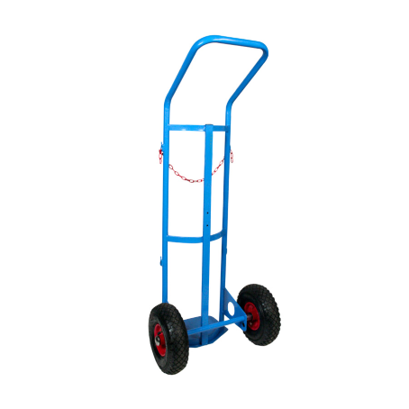 Carrello portabombole monoposto ruote pneumatiche ø 260 / 40/50 lt.