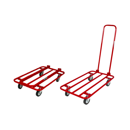 Carrello a pianale in tubolare 450x750 mm manico pieghevole