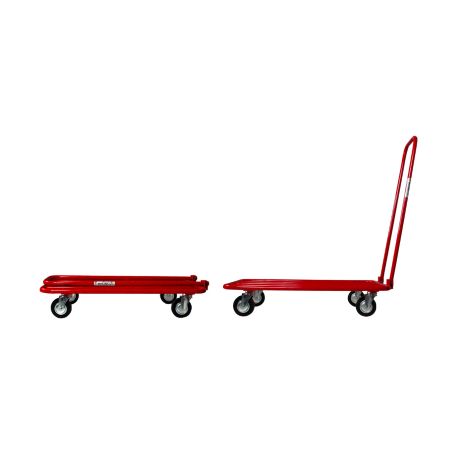Carrello a pianale in tubolare 450x750 mm manico pieghevole