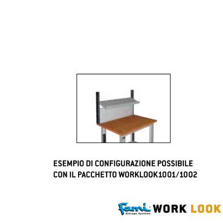 Parete attrezzata per banchi lavoro / cm. L.100xH.60 - WORKLOOK1001