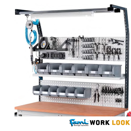 Parete attrezzata per banchi lavoro / cm. L.100xH.60 - WORKLOOK1001