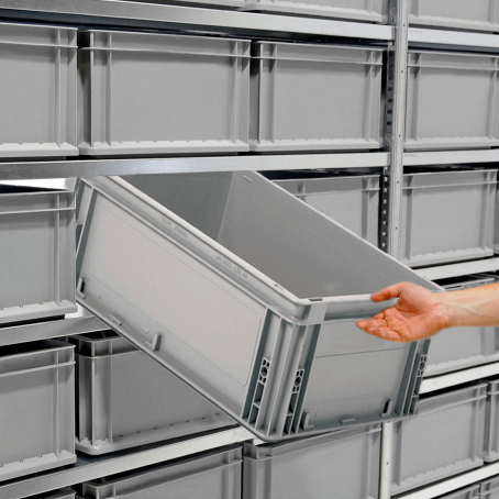 Cassetta  in plastica EuroBox Fondo e Pareti Liscie (ECO)  | cm.L.40xP.30xH.20