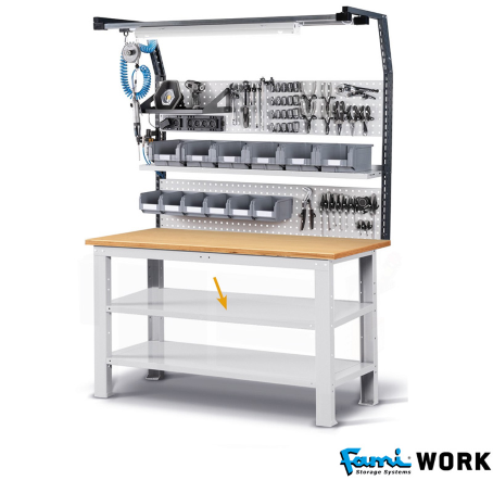 Ripiano aggiuntivo per banchi da 200 cm FAMI WORK / cm. L.175 – IDEAONE06120