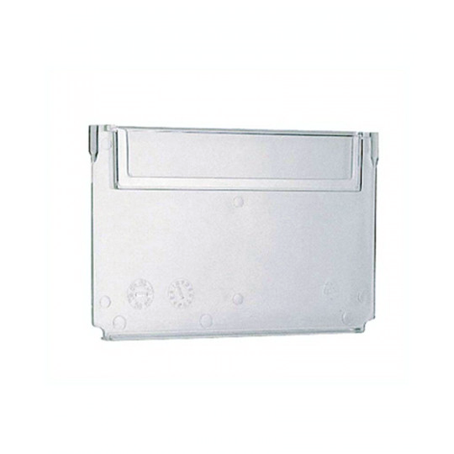 Divisorio in plastica trasparente per cassette cm. L.24