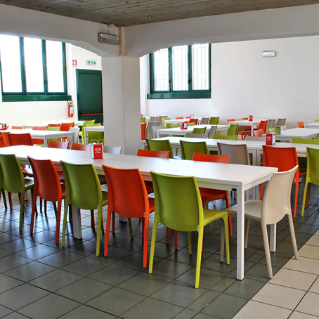 Tavolo mensa in laminato bianco / cm. L.120x80x75 - PRONTA CONSEGNA