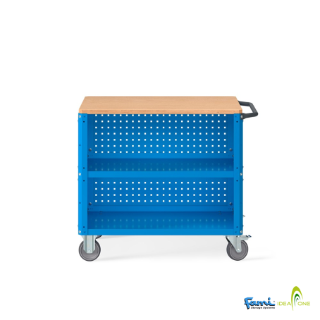 Carrello a 3 ripiani cm. L.100xP.65xH.85/300Kg/ruote 125