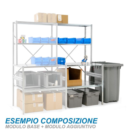 Tavolo per imballaggio completo di sopralzo / cm.L.100xP.80xH.200 - BASE