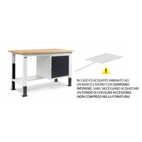 Cassettiera per banco da lavoro con 1 porta e 1 piano / cm. L.60xP.60xH.60 – FAMI IDEAONE06110
