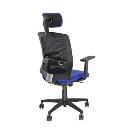 Sedia Ergonomica ERIS: Schienale rete, Poggiatesta, Sostegno lombare, Braccioli - BLU