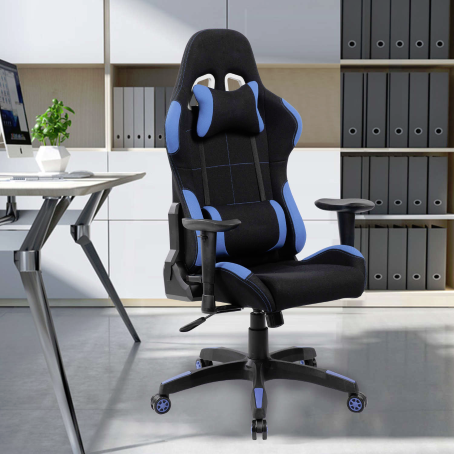 Sedia Gaming RACER: Ergonomica, Tessuto imbottito, Regolabile, 120 Kg -  ROSSO