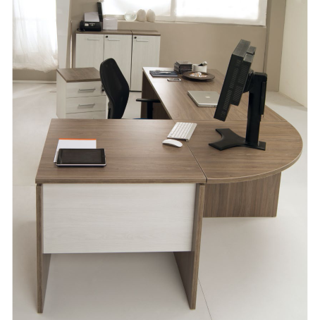 Scrivania da ufficio FUSION / cm. L.140xP.80xH.72 OLMO