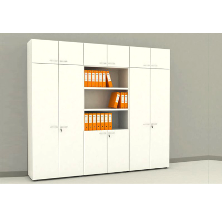 Armadio Ufficio ante vetro ORION / cm. L.90xP.45xH.200 ROVERE