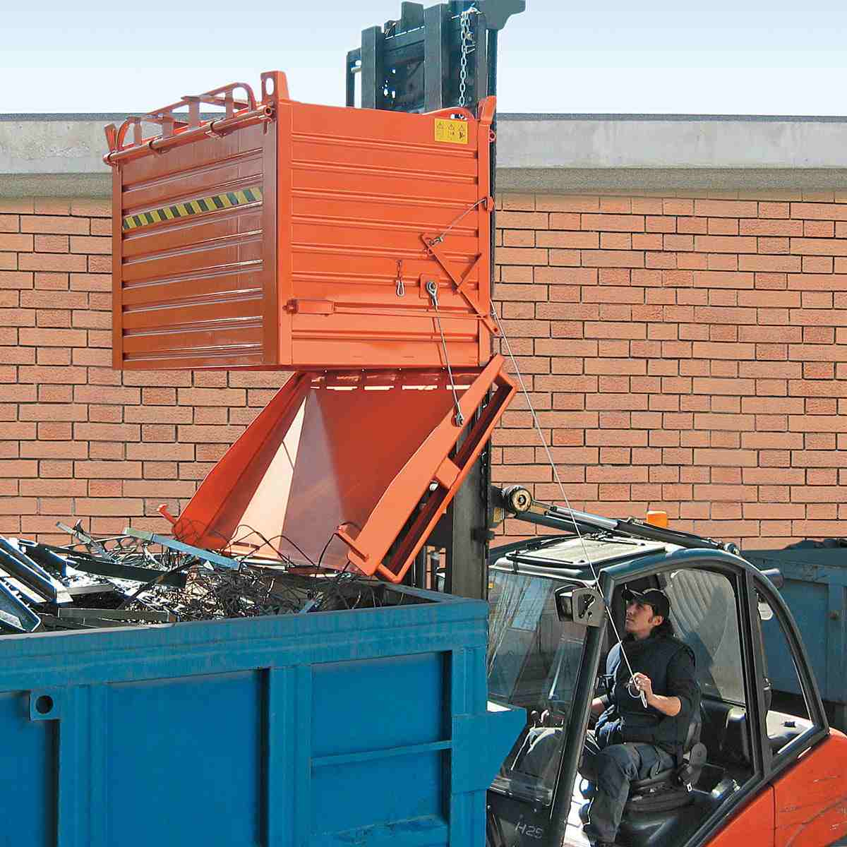 Contenitore a fondo apribile cm.100x80xH91(65) /1300Kg /520Lt