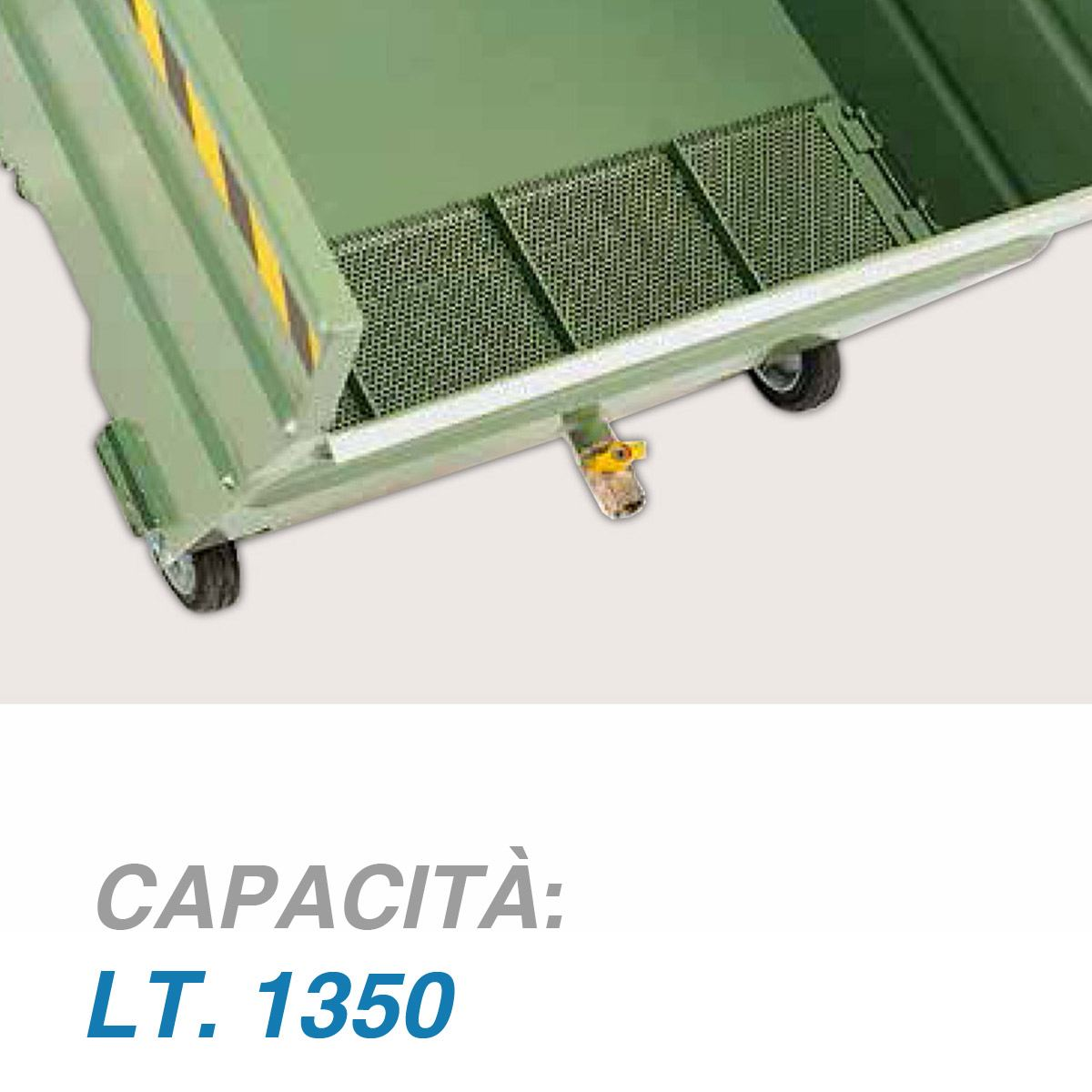 Vasca decantazione e rubinetto a sfera separazione liquidi/solidi Lt. 1350