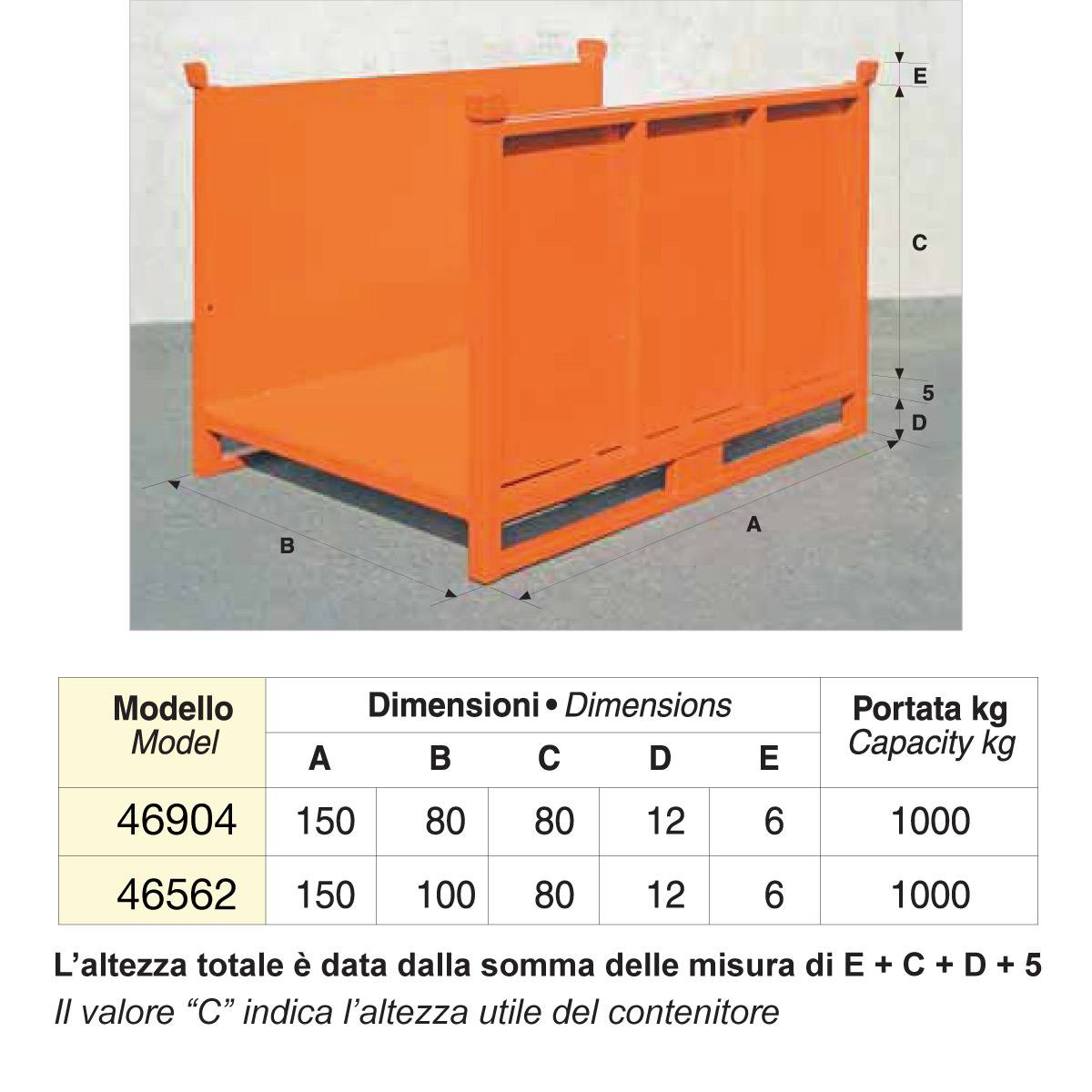 Pallet porta stoffe su slitta lato lungo - Dim. 150x100x103 - Portata: 1000 kg.