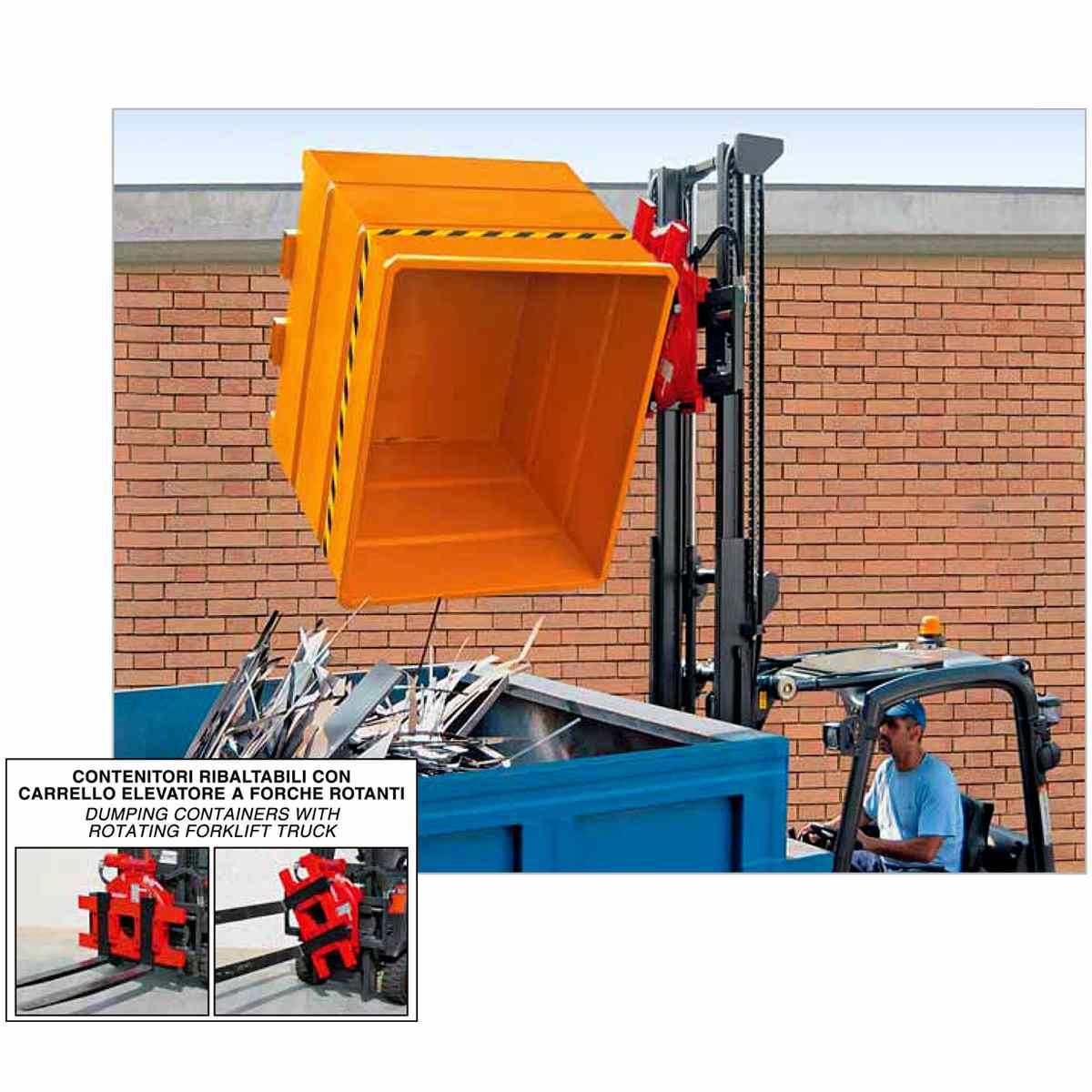 Contenitore - Benna ribaltabile / 1350Lt. / Portata 1500Kg