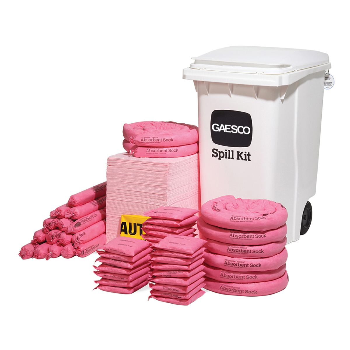 Kit contenitore per sversamenti di Prodotti Chimici - Assorbenza totale: 264 LT.