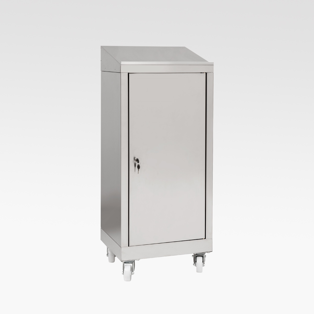 Scrivimpiedi Acciaio Inox (su Ruote) - AISI430 / cm.50x40x115h