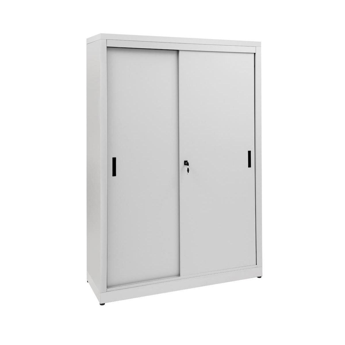 Armadio portaoggetti Zincoplastificato ante scorrevoli cm. 120x60x180H Beige