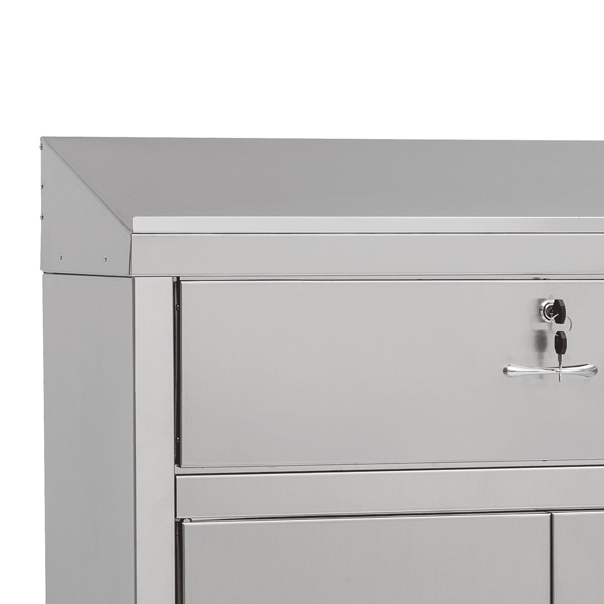 Scrivimpiedi Acciaio Inox (su Ruote) - AISI304 / cm.50x40x115h