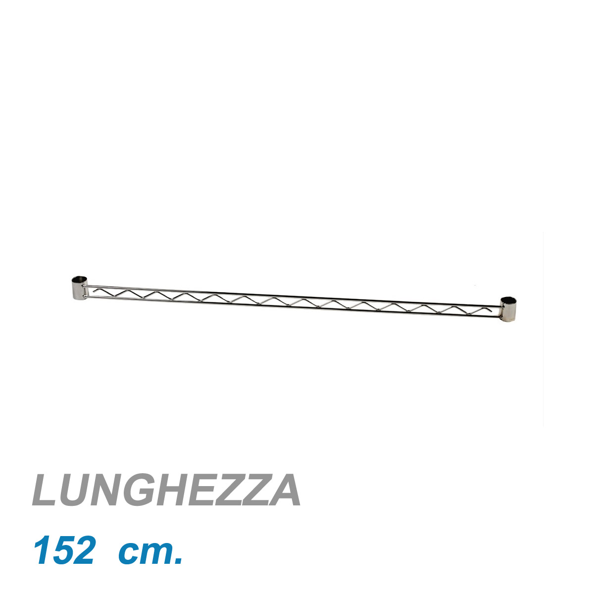 Controventatura cromata con guancette cm. 150