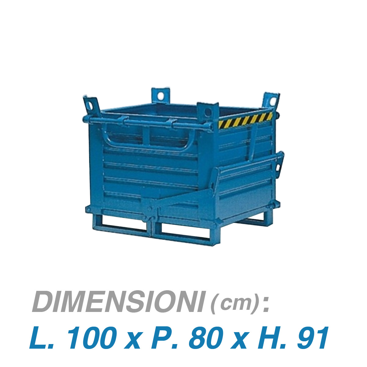 Contenitore Sfridi fondo apribile cm.100x81xH91(65)/2000Kg/520Lt