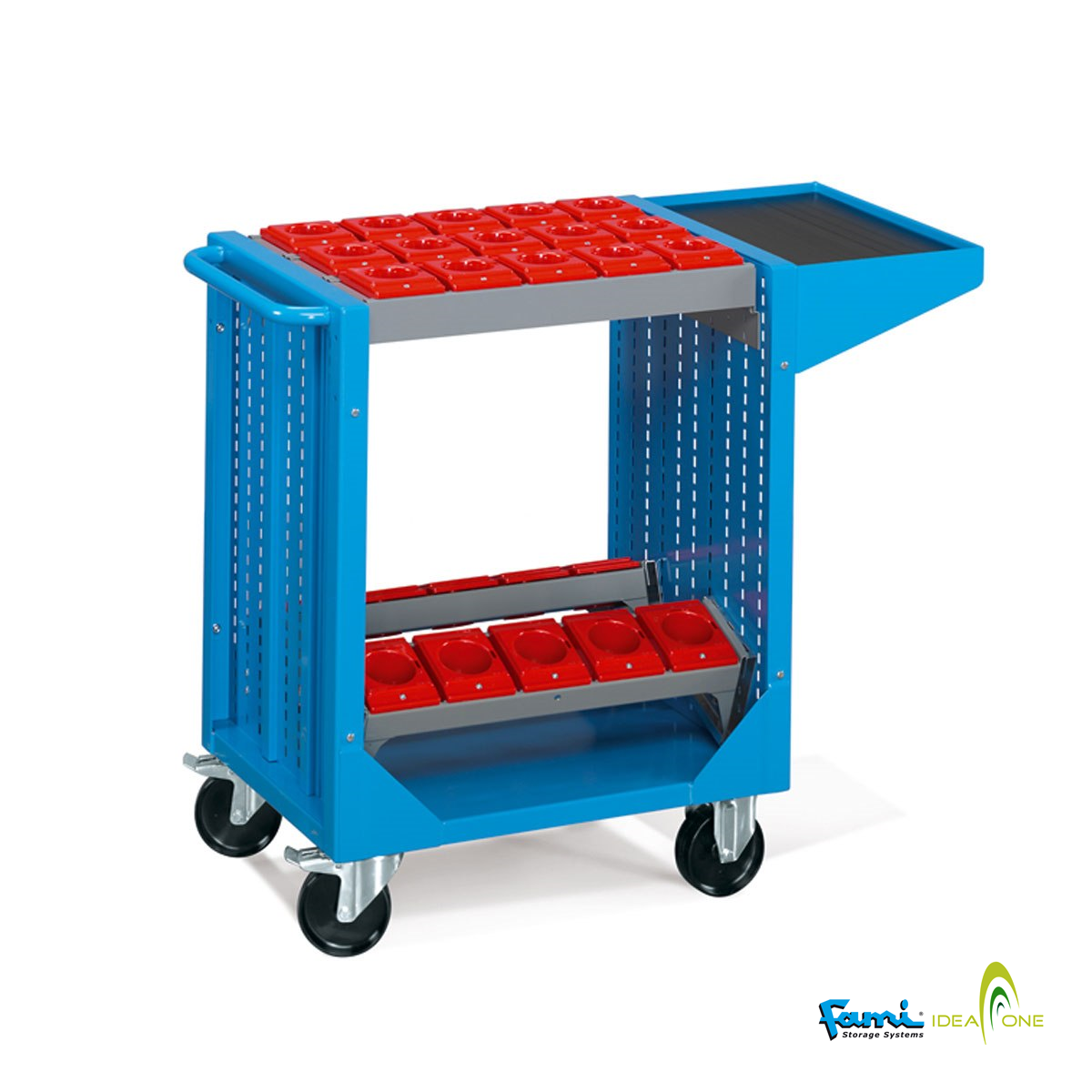 Carrello porta boccole cm. L.105xP.50xH.90/500Kg/ruote 125