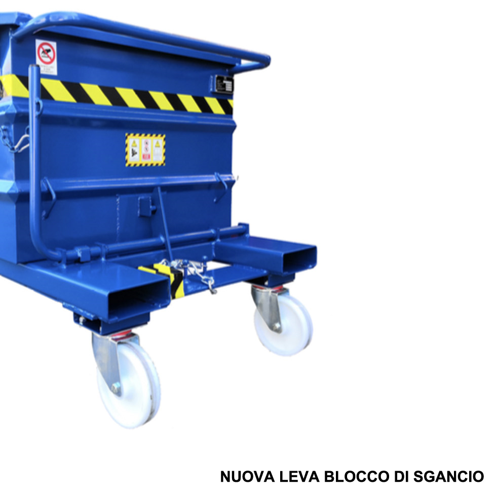 Benna ribaltabile inforcabile 490Lt. (1000Kg) Pronta Consegna 