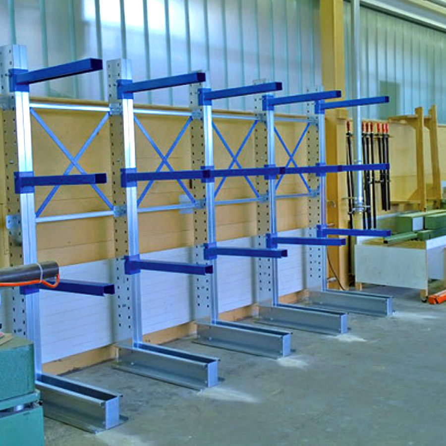 Cantilever da 3 colonne Monofronte con 9 bracci cm 100 / cm. L.220 x P. 100 x H.250