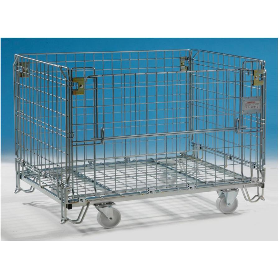 Cesta in filo metallico su ruote dim. 119X79x99h / Portata 600 Kg